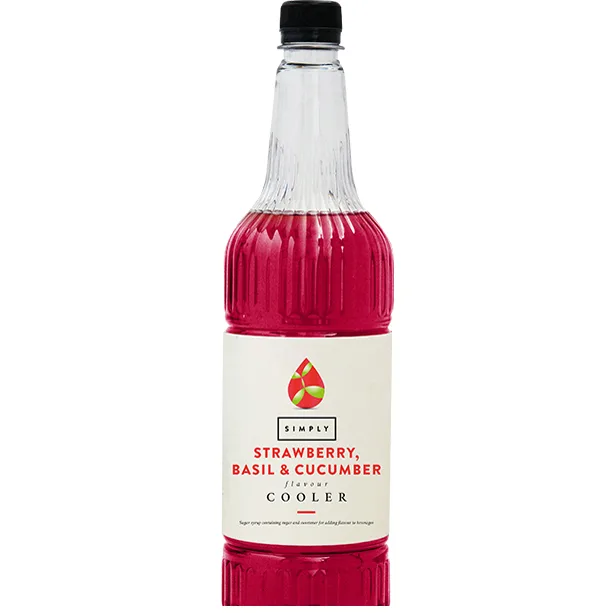 Simply Jordbær, Agurk og Basilikum Cooler - 1 L